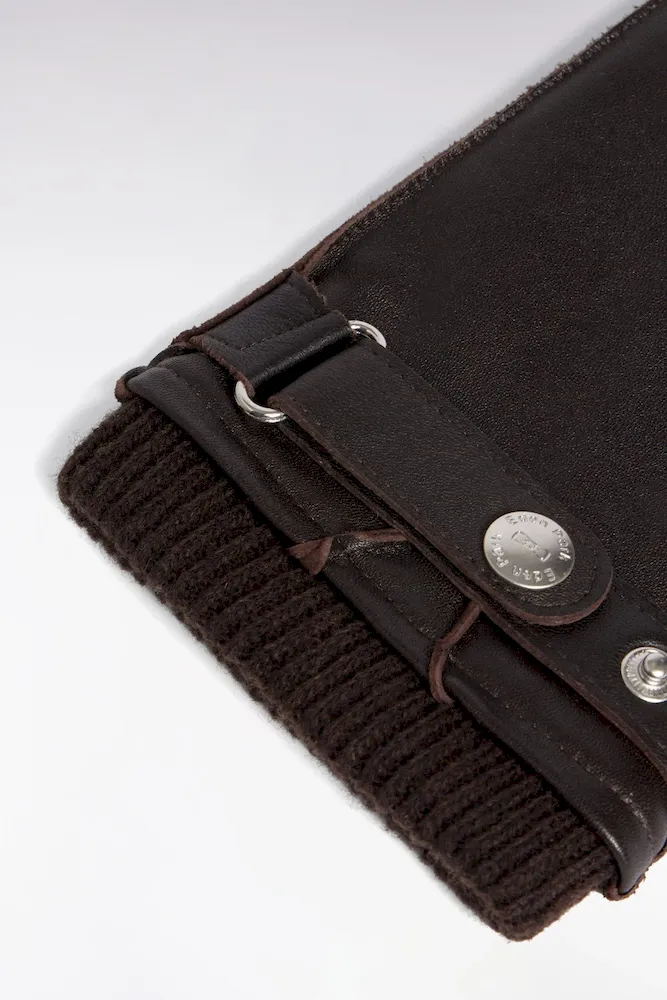 Gants En Cuir Marron