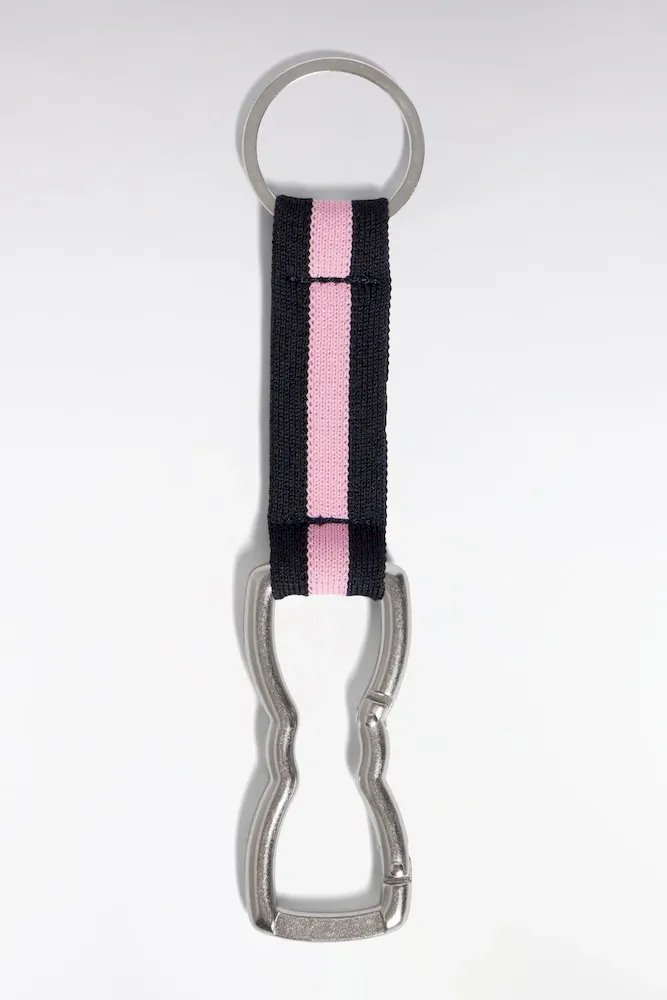 Porte-clés Mousqueton Noir Et Rose