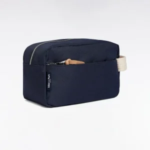 Alternative view of Trousse de toilette en toile marine broderie nœud papillon