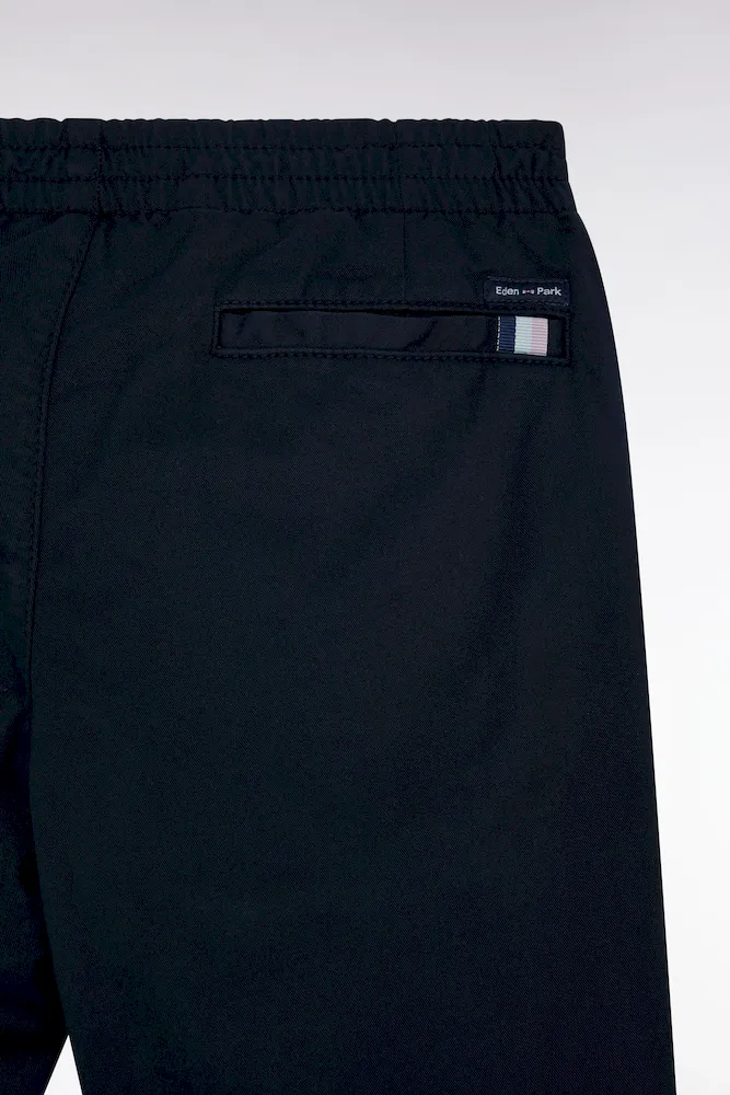 Pantalon Chino Sans Plis En Coton Stretch Marine
