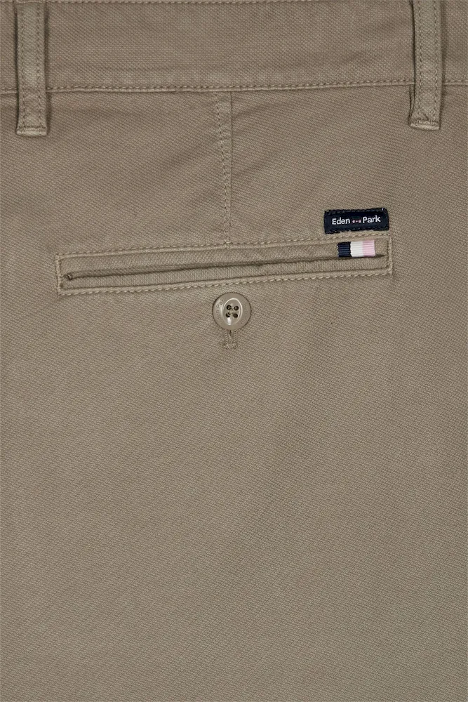 Pantalon chino sans plis en coton stretch vert olive – Bild 5