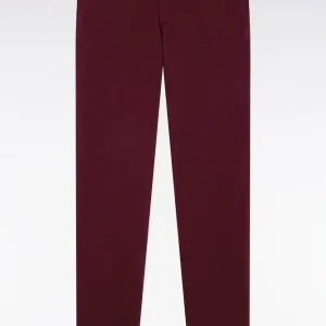 Alternative view of Pantalon chino sans plis en coton stretch bordeaux