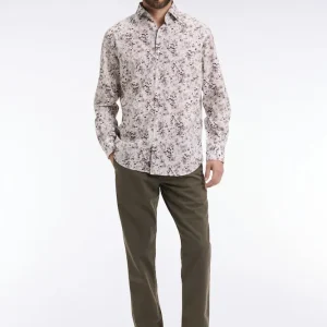 Pantalon chino sans plis en coton stretch kaki