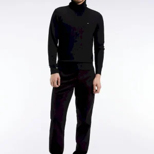 Pantalon chino sans plis en coton stretch noir