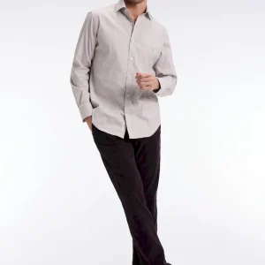 Pantalon chino sans plis en velours stretch marron foncé