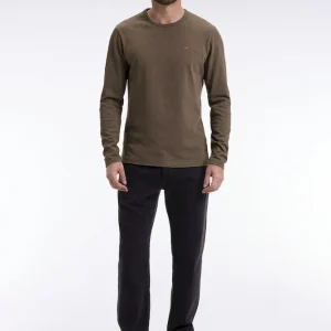 Jean 5 poches en denim stretch mélangé noir coupe Regular