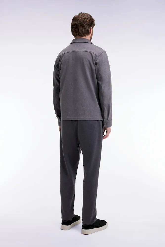 Pantalon en jersey double face à taille élastique gris coupe Modern – Bild 5