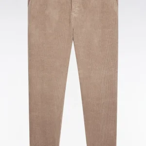 Alternative view of Pantalon taille élastique en velours côtelé beige coupe Modern