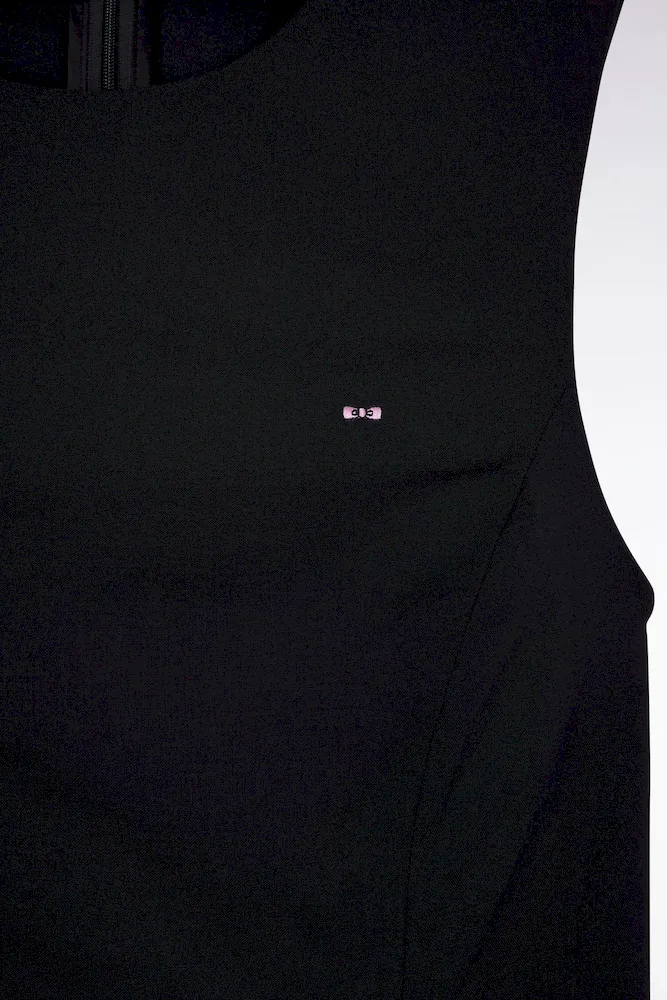 Robe sans manches en laine vierge stretch noire – Bild 6