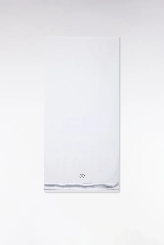 Drap de bain en coton éponge blanc