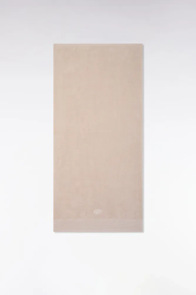 Drap de bain en coton éponge beige