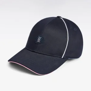 Casquette en piqué coton marine détails tricolores