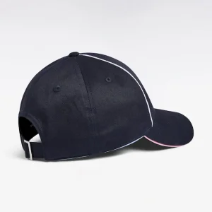 Alternative view of Casquette en piqué coton marine détails tricolores