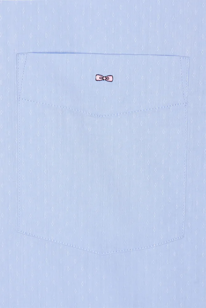 Chemise à Manches Courtes Ciel Coupe Droite