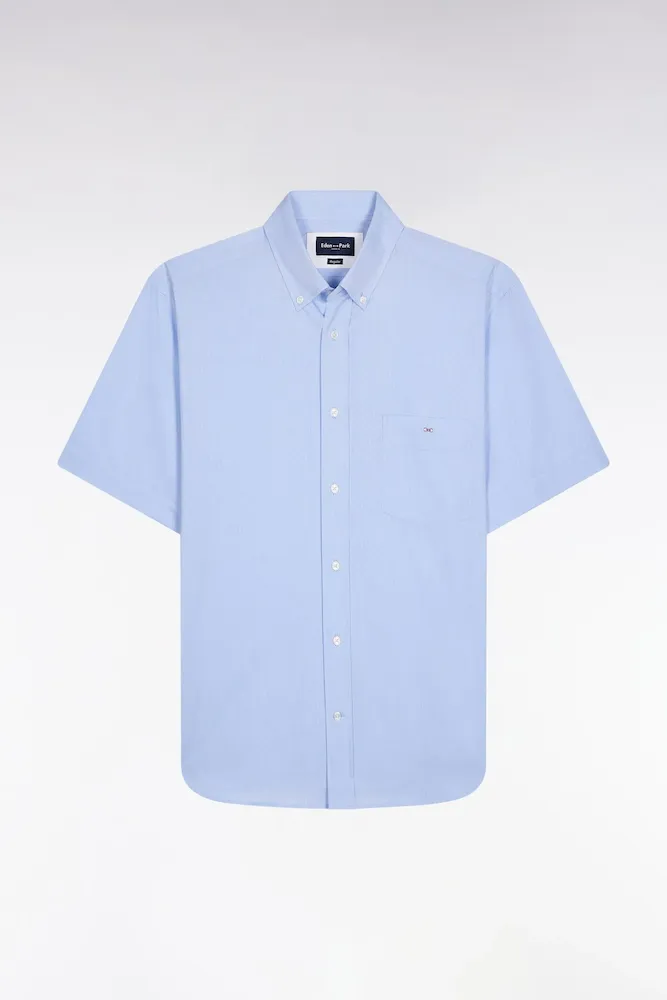 Chemise à manches courtes ciel coupe droite