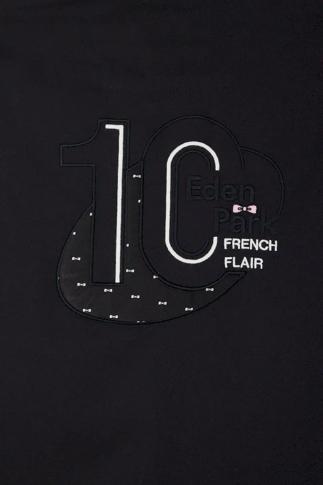 Chemise en coton pinpoint noire broderie dos coupe droite – Bild 6