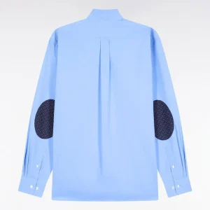 Alternative view of Chemise en coton ciel à coudière imprimées coupe droite