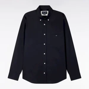 Alternative view of Chemise en coton piqué marine coupe droite