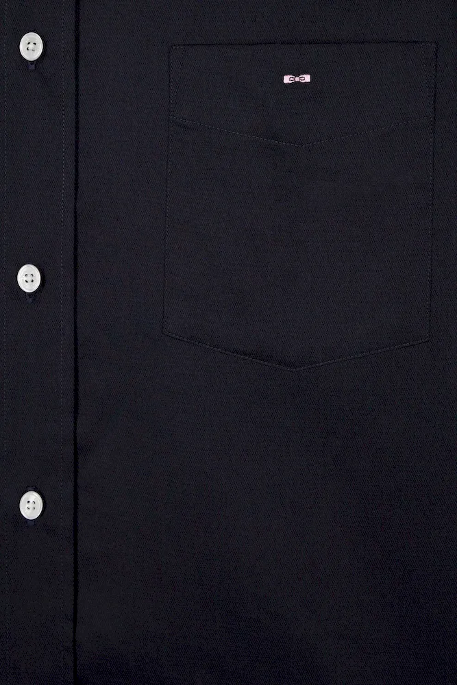 Chemise en coton piqué marine coupe droite – Bild 6