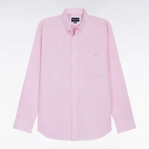 Alternative view of Chemise vichy en popeline de coton rose coupe droite
