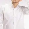 Chemise en coton blanc coupe droite