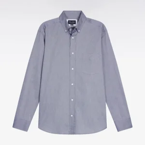 Alternative view of Chemise en coton marine coupe droite