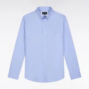 Alternative view of Chemise en coton ciel coupe droite