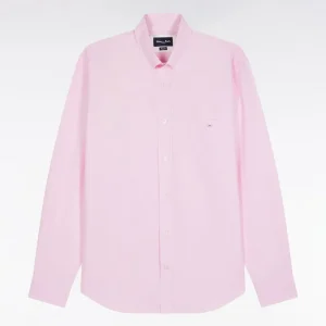 Alternative view of Chemise en coton rose coupe droite