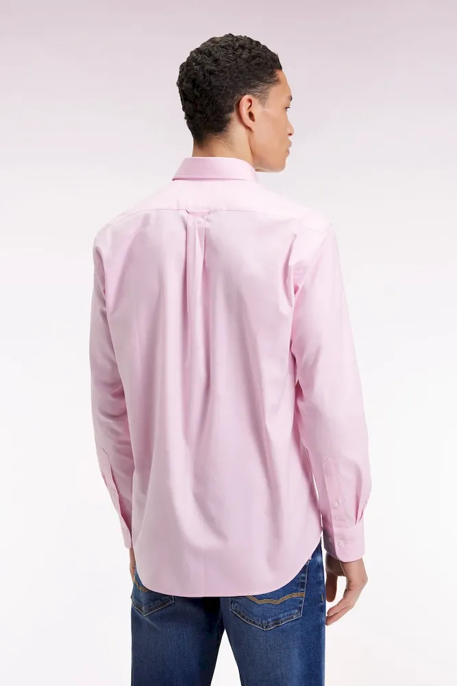 Chemise en coton rose coupe droite – Bild 5