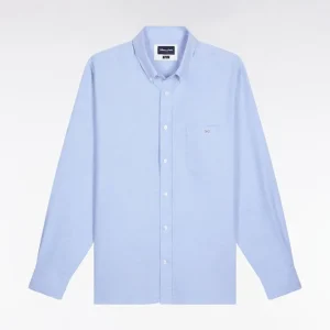 Alternative view of Chemise en flanelle ciel coupe droite