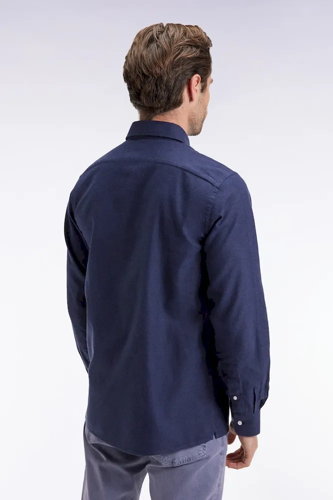 Chemise en flanelle marine coupe droite – Bild 5