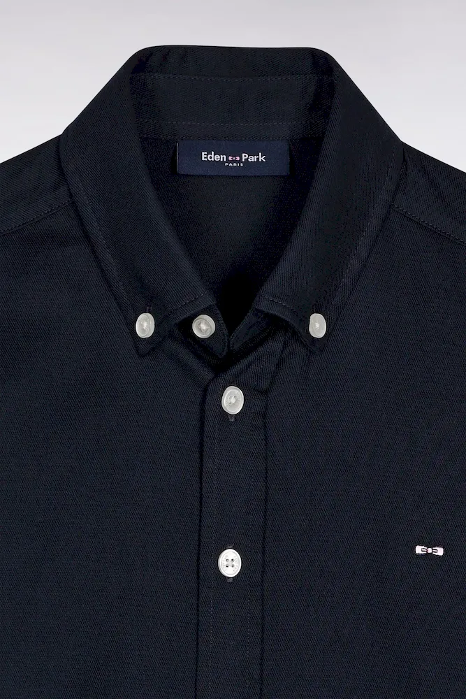 Chemise En Piqué Coton Marine