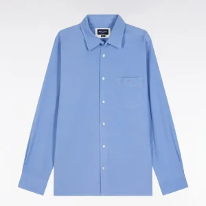 Alternative view of Chemise en velours ciel coupe droite