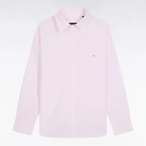 Chemise en popeline de coton rose coupe Oversized