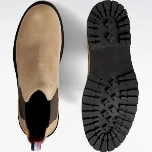 Alternative view of Bottines chelsea en cuir suédé beige