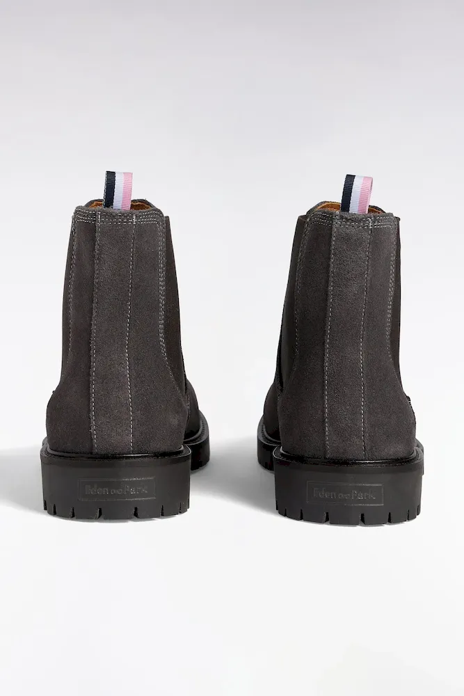 Bottines chelsea en cuir suédé gris – Bild 3