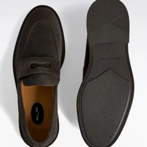 Alternative view of Mocassins en cuir suédé marron