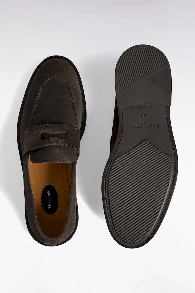 Mocassins En Cuir Suédé Marron