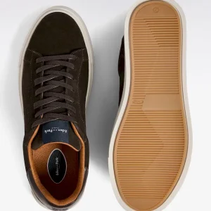 Alternative view of Baskets basses en cuir suédé marron