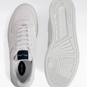 Alternative view of Sneakers en cuir blanches languette marine siglée