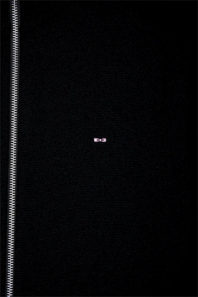 Cardigan en laine mérinos noir coupe droite – Bild 6