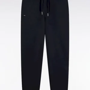 Alternative view of Jogging en molleton gratté marine coupe droite