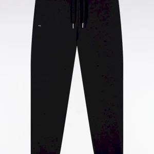 Alternative view of Jogging en molleton gratté noir coupe droite