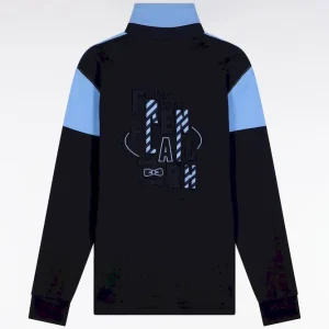 Alternative view of Maillot à manches longues en jersey bicolore marine et ciel coupe droite