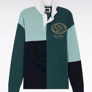 Alternative view of Maillot à manches longues en coton vert à cadrans coupé-cousu