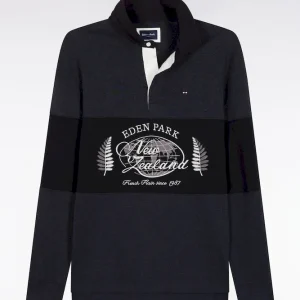 Alternative view of Maillot à manches longues noir et gris broderie Nouvelle Zélande