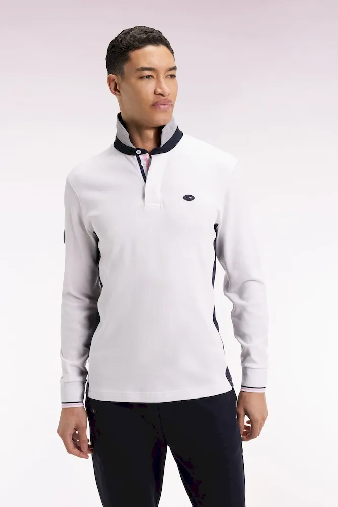 Maillot à manches longues XV de France blanc broderie coq coupe droite – Bild 3