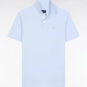 Alternative view of Polo manches courtes en coton Pima ciel coupe droite