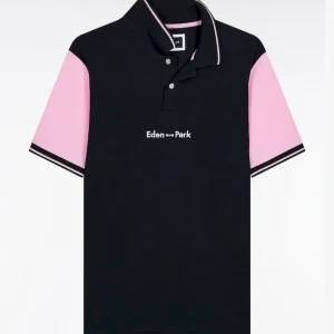 Alternative view of Polo à manches courtes bicolore marine