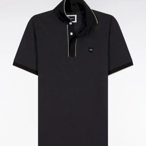 Alternative view of Polo manches courtes en piqué coton stretch gris coupe slim